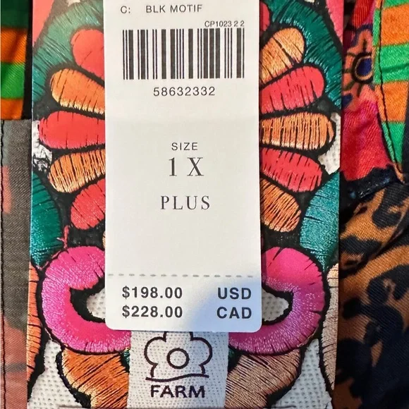 FARM Rio Colorful Long Sleeve Dress - Picture 2 of 3